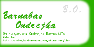 barnabas ondrejka business card